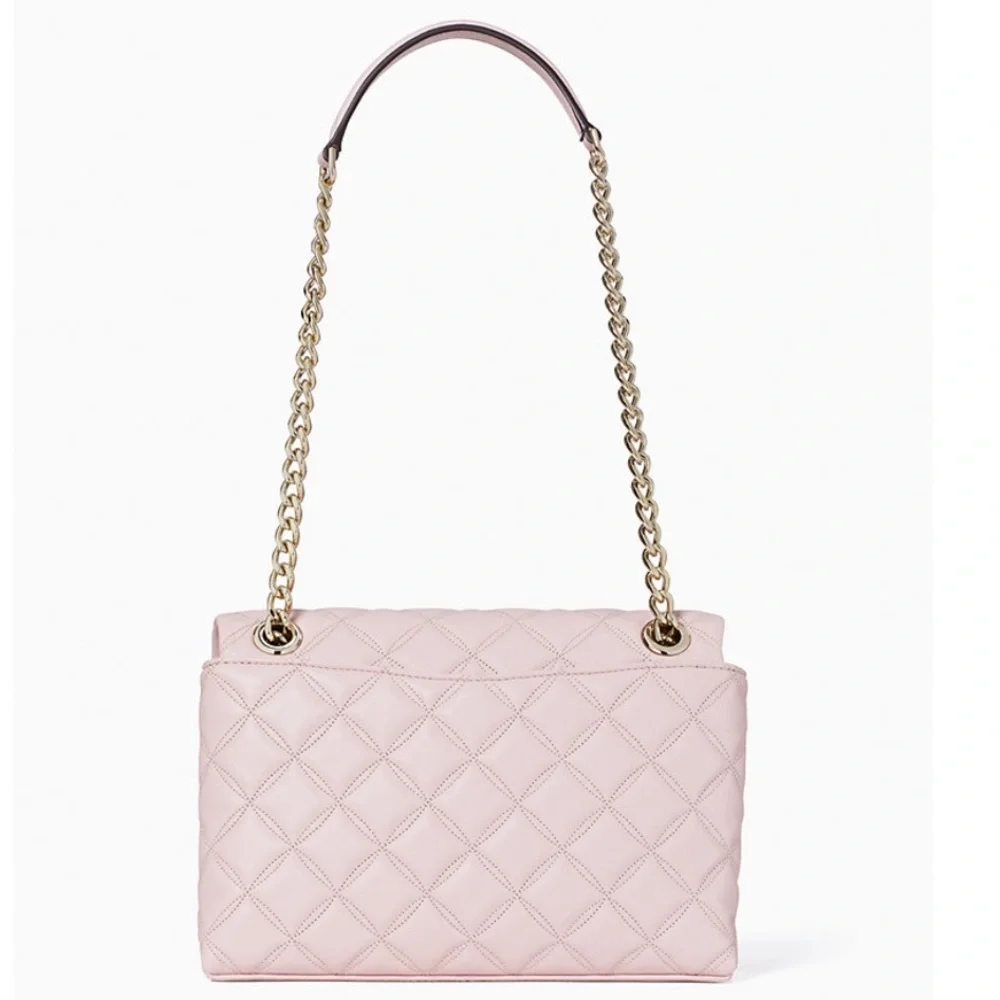 Kate Spade Natalia Medium Flap Shoulder Bag in Rose Smoke (WKRU7076)